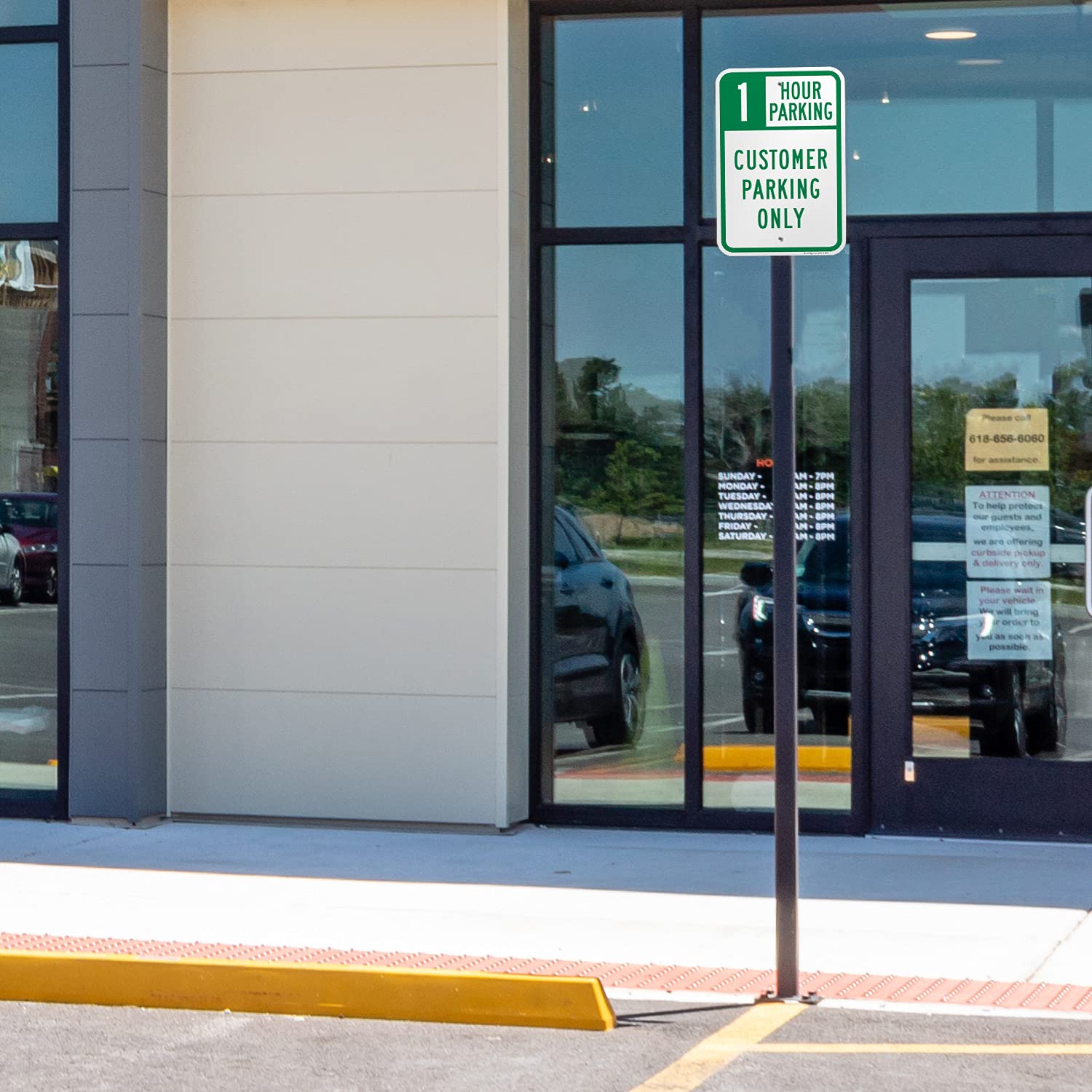 Amazon.com: SmartSign 18 x 12 inch “1 Hour Parking - Customer